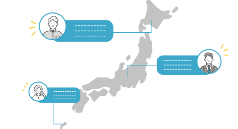 <span>日本全国のあらゆる業種</span>の<br>採用業務に対応可能